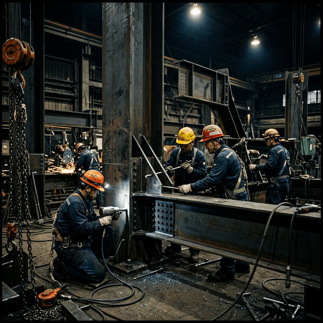 Massive structural execution and industrial fabrication
